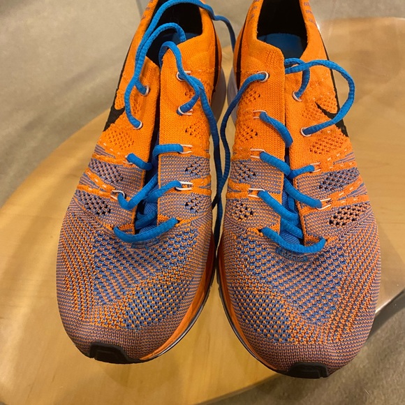 Nike Flyknit Racer Made In USA Mens 5.5 Orange Olympics 2012 Run Trainer - Picture 2 of 3